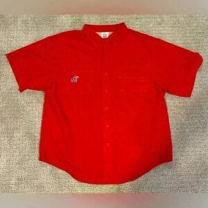 Kansas Jayhawks Pro Edge short sleeve UPF rating 50+ shirt size XL RED